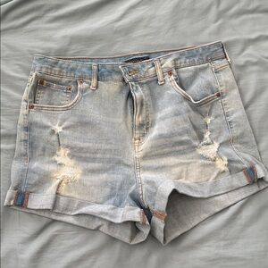 Aeropostale Light Blue High Rise Denim Shorts